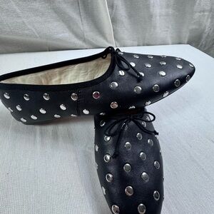 Loeffler Randall/ Landon Black/Silver ballet flat size 9